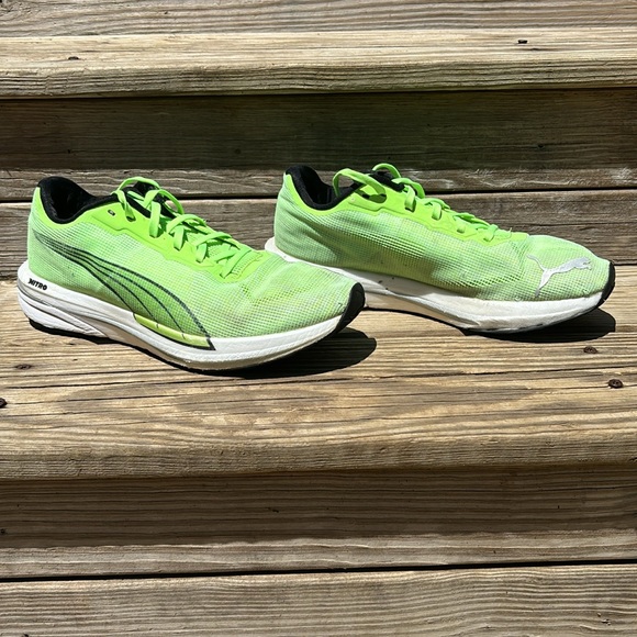 💚 Puma Velocity Nitro ‘Green Glare’ Running Shoes, Size 7 - Picture 3 of 7